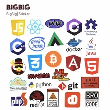 

50Pcs Programmer Stickers 50Pcs Internet Java JS Php Html Visual Studio Language APP Logo Bitcoin Docker c# JS Google Spark xf30