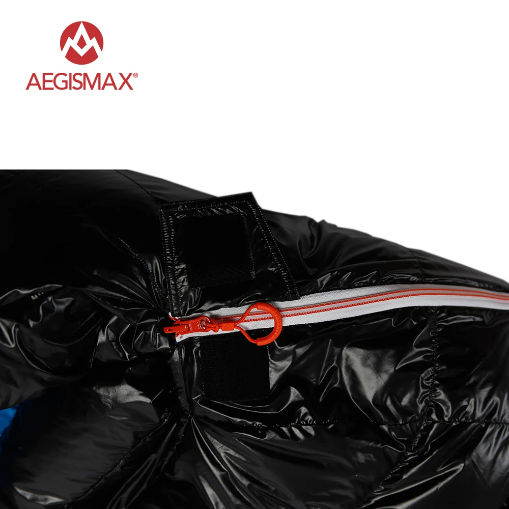 AEGISMAX 95% ganso Blanco Bolsa de dormir de invierno frío ultraligero deflector diseño Camping empalme FP800 G1-G5 - 6