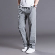 Модные летние льняные мужские брюки удобные легкие мужские брюки повседневные штаны для бега брюки карго мужские размера плюс L-5XL