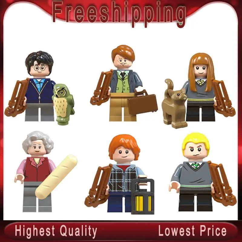 

Harry Series Potters Moody Trolley Witch Ron Weasley Malfoy Lupin Susan Bones Building Gift Toys Legoe Minifigured WM6046