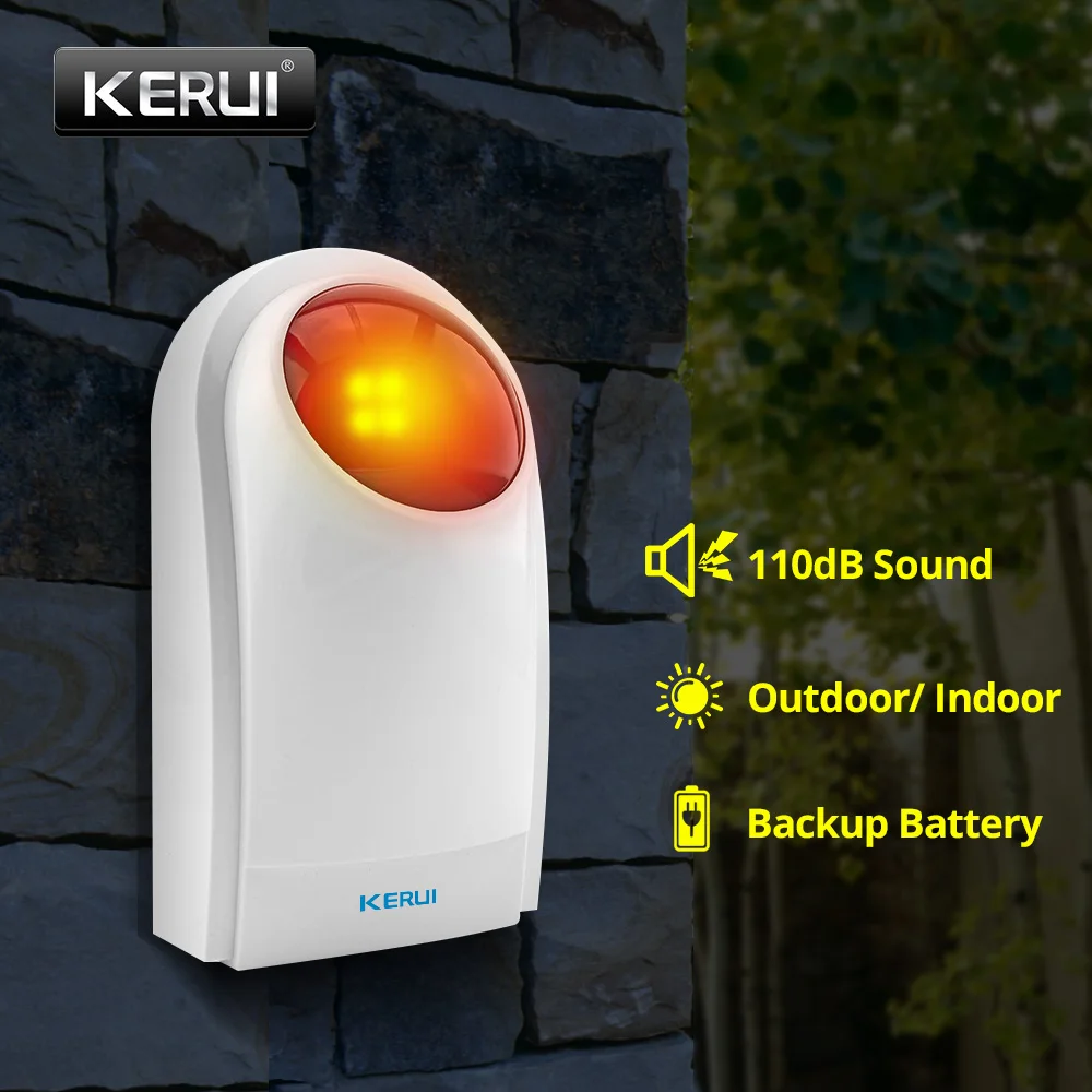 2 x Kerui Home Indoor Wireless Home Security Siren Strobe Flashing Light UK Plug 