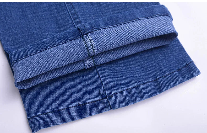 Высокое качество 2019 осень зима Повседневное стрейч Высокая талия старый Для мужчин пожилых джинсовые прямые свободные джинсы Для мужчин
