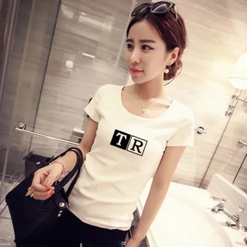 2019 New Women T-shirts Casual Pure color Printed Tops Tee Summer Female T shirt Short Sleeve T shirt For Women Clothing 2019 New Women T-shirts Casual Pure color Printed Tops Tee Summer Female T shirt Short Sleeve T shirt For Women Clothing