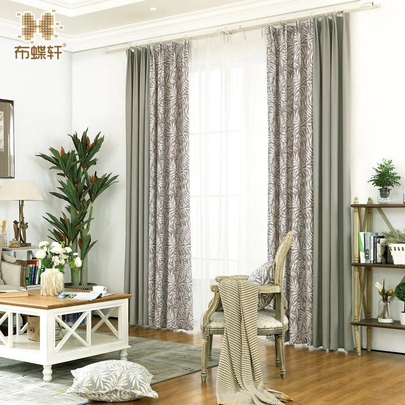 Korean Pastoral Style Khaki Adenophorum Leaves Double Side Jacquard