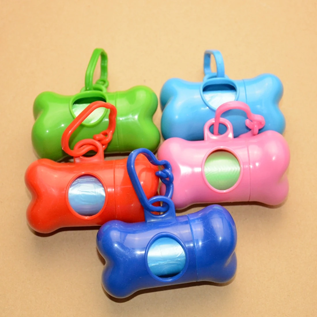 

Great 1Pc Pet Dog Bone Shape Dispenser Box Garbage Clean Up Waste Bag Carrier Holder Case Random Color