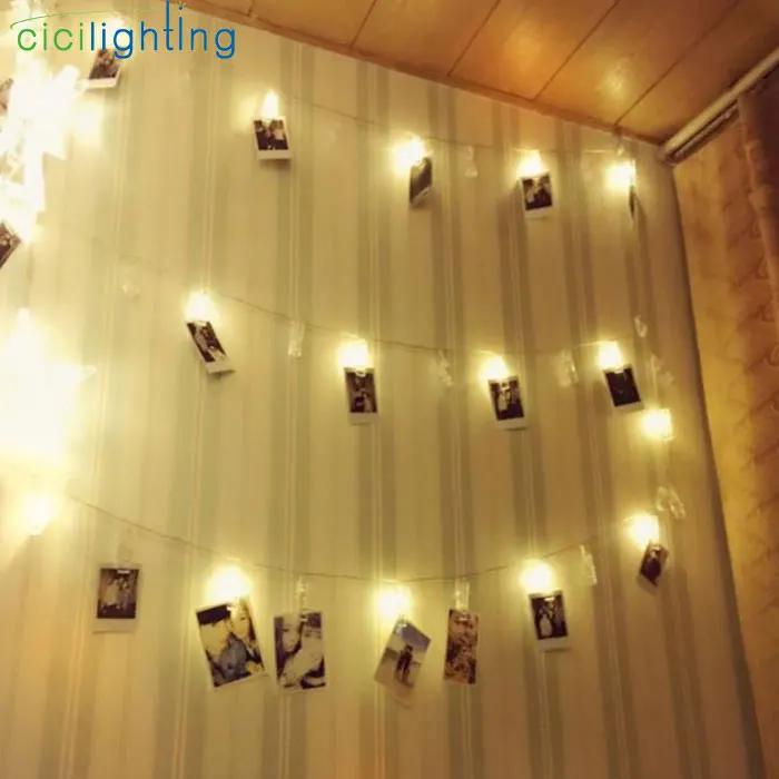Светодиодная лампа с зажимом строка, чтобы повесить фотографии фонари изображение огни Светодиодная лампа с зажимом ing вечерние партия
