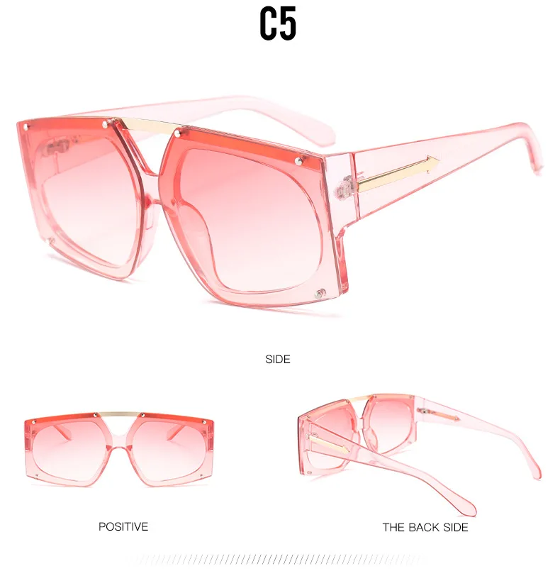 Негабаритных градиент женские солнцезащитные очки CE& FDA женские очки UV400 женские солнцезащитные очки