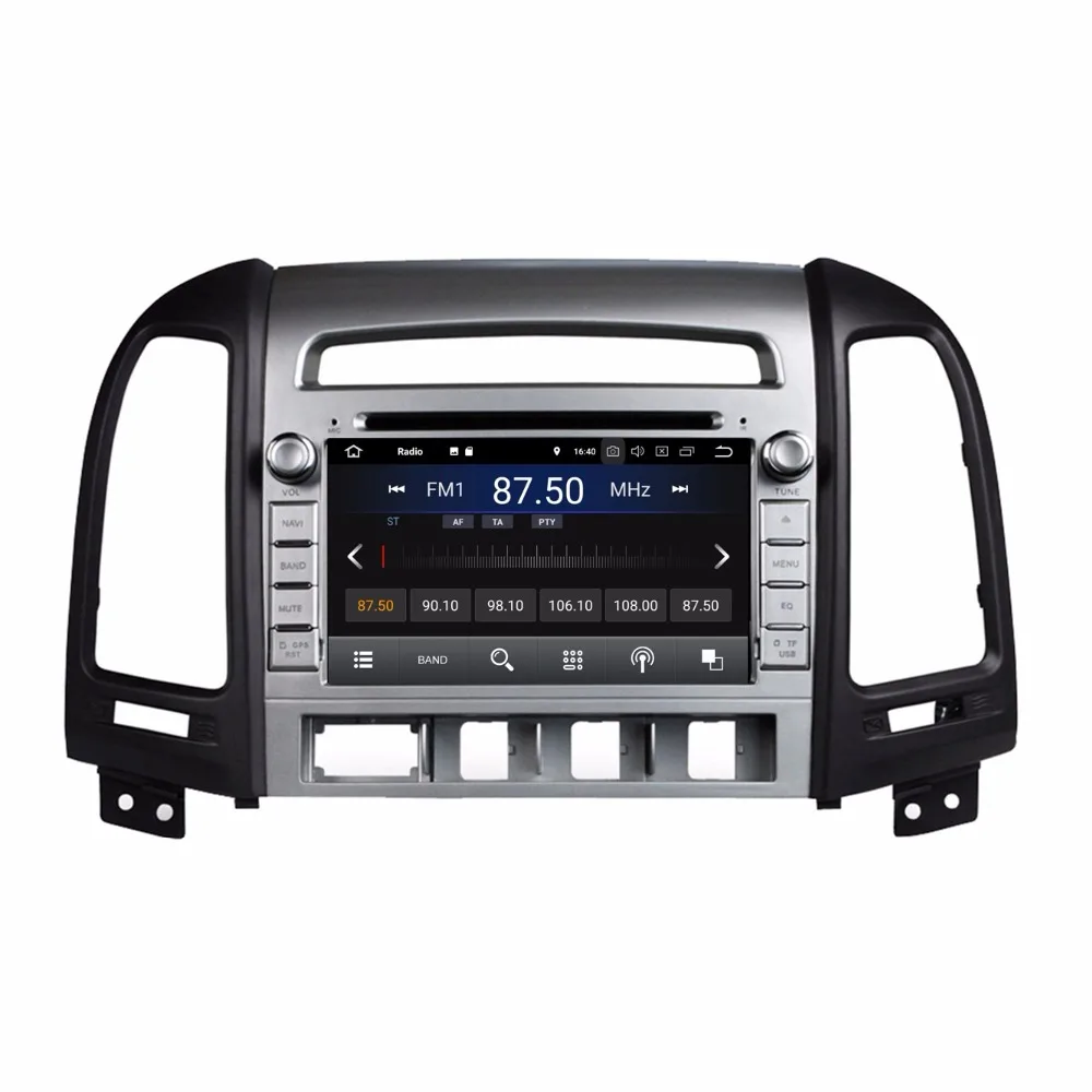 Top Quad core 2 din 7" Android 8.1 Car DVD Player for Hyundai Santa Fe 2006 2007-2011 With 2GB RAM GPS Radio Bluetooth WIFI 16GB ROM 2