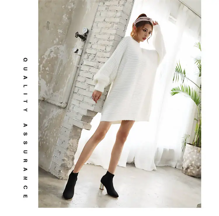 2018 New Autumn And Winter Women's Shoes Casual Stretch Boots High Heel Socks Boots Fashion Ankle Boots M8D143 (9)