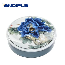 Китайский стиль коробка для хранения чая пуэр Чайная подставка для торта нарисованный вручную цветок узор керамическая чайная посуда фруктовая выпечка круглая тарелка Декор