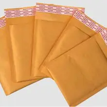 100 шт./лот Bubble Конверты с полимерным покрытием упаковки сумки Kraft пузырчатая, для отправки Сумка-конверт(110*130 мм