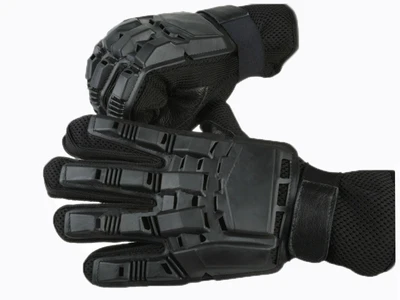 Армейские перчатки без пальцев боевые перчатки, тактические перчатки для воздушный Пейнтбольный бой на открытом воздухе - Цвет: Full Black