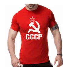 Футболка для спортзала WINER CCCP, Мужская футболка с коротким рукавом, футболки из хлопка с круглым вырезом