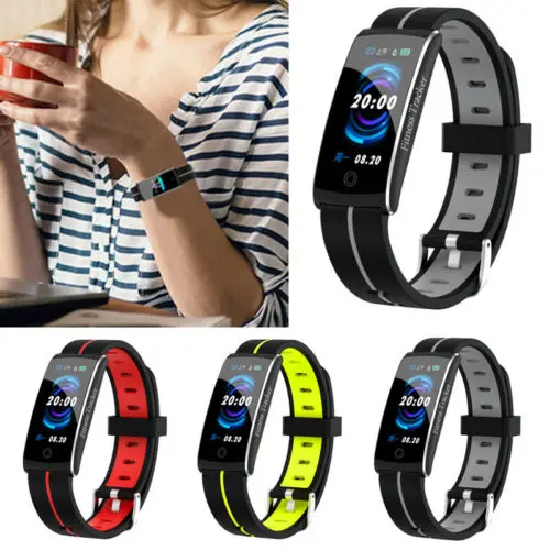 Smart Watch Bracelet Heart Rate Blood Pressure Monitor Fitness Tracker Bluetooth