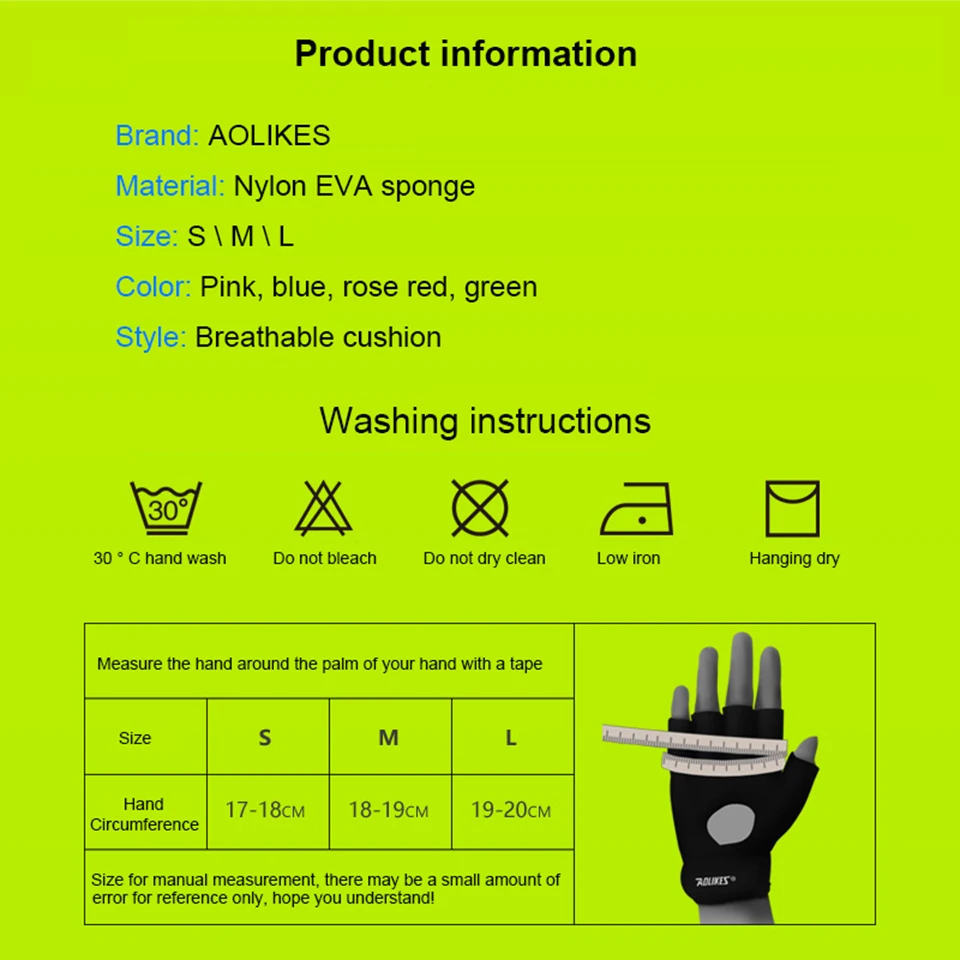 AOLIKES 1 Pair Brand Anti-skid Men & Women Gloves Body Building Exercise Sports Fitness Gloves Exercise Training Gym Gloves AOLIKES 1 Pair Brand Anti-skid Men & Women Gloves Body Building Exercise Sports Fitness Gloves Exercise Training Gym Gloves