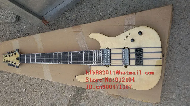 

new Big John 8-strings sandwich electric guitar with black hardware made in China + free shipping F-QT-2