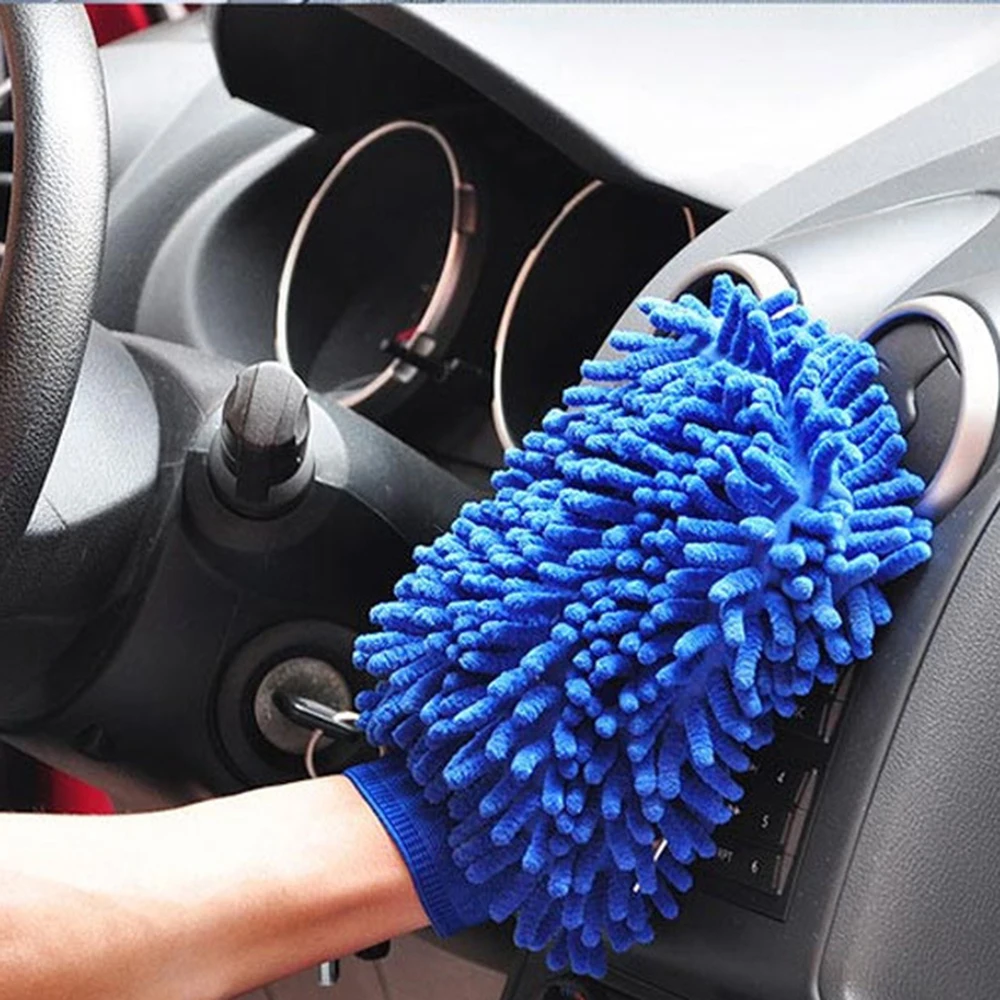 Super Mitt Microfiber Car Wash Washing Cleaning Glove Dual Sided