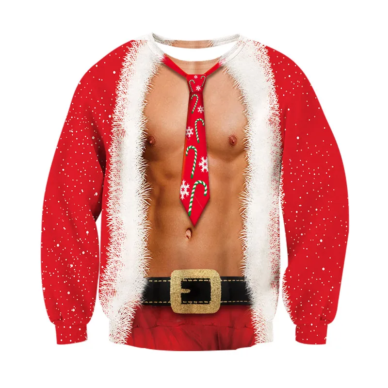 Унисекс, для мужчин и женщин,, Уродливый Рождественский свитер, для отпуска, пуловер с Санта-эльфом, забавные женские и мужские свитера, топы, осенне-зимняя одежда - Цвет: AA10117
