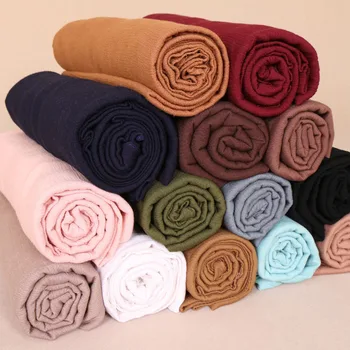

10pcs/lot Women Plain Cotton Scarf Shawl Islamic Muslim Hijab Headscarf Wraps Arab Turkey Scarves Large Long Muffler Scarf
