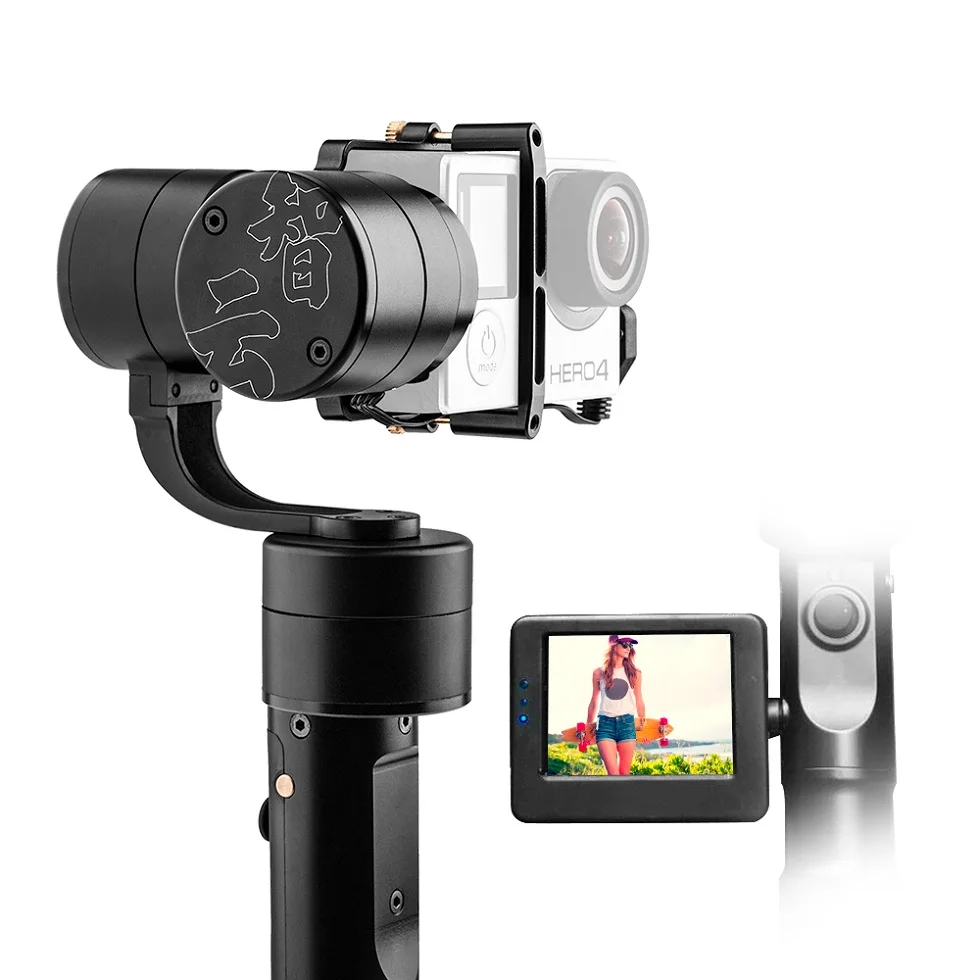 Zhiyun Z1 Evolution 3-х позиционный ручной карданный стабилизатор для экшн-камеры GoPro Hero 4 5 XiaoYi/дополнительный монитор Камера PK Hohem Isteady Pro - Цвет: With Monitor