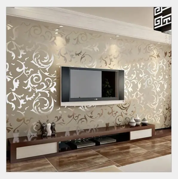 Stile italiano Moderno 3D In Rilievo Sfondo Per Soggiorno Argento E ... Stile italiano Moderno 3D In Rilievo Sfondo Per Soggiorno Argento E ...