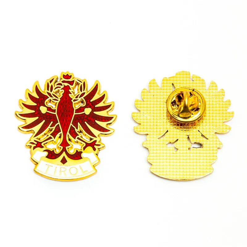 

Customized Hard Enamel Gold Badge cheap custom made metal badges