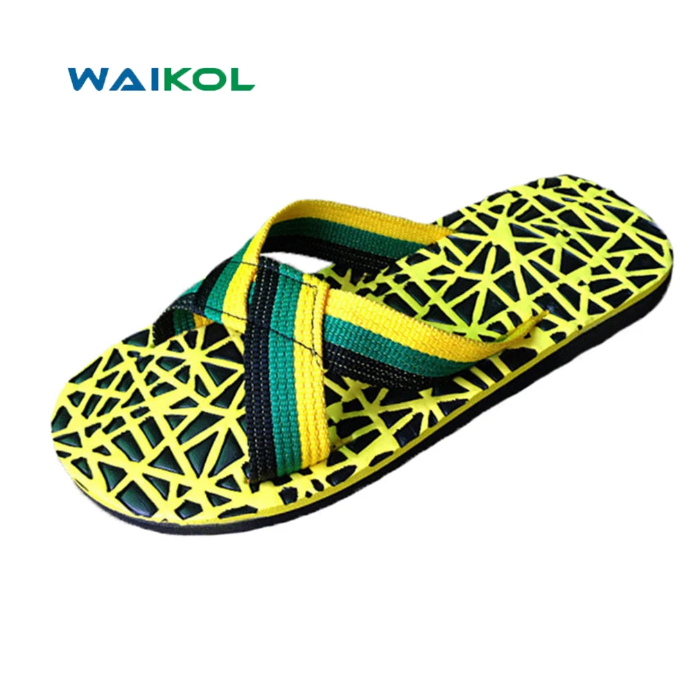 Waikol Durable Summer Men Sandals Comfortable Massage Slippers Indoor