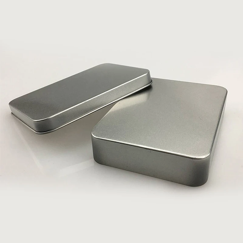 

Small Metal Tin Silver Flip Storage Box Candy Case Organizer For Money Coin Candy Key Portable Mini Tin Box Container