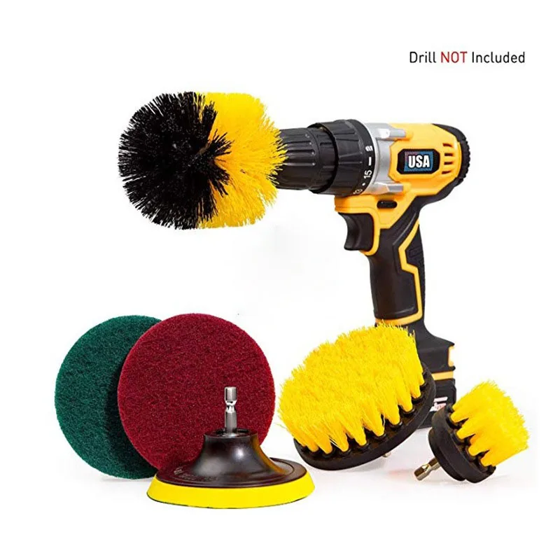

10Pcs/Set Tile Grout Power Scrubber Cleaning Drill Brush Kit Scrub Tub Cleaner Tools JDH99