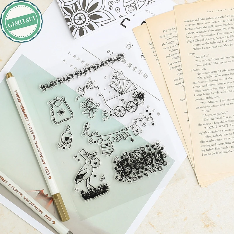 Alphabet Baby Elements Transparent Silicone Clear Rubber Stamp Cling