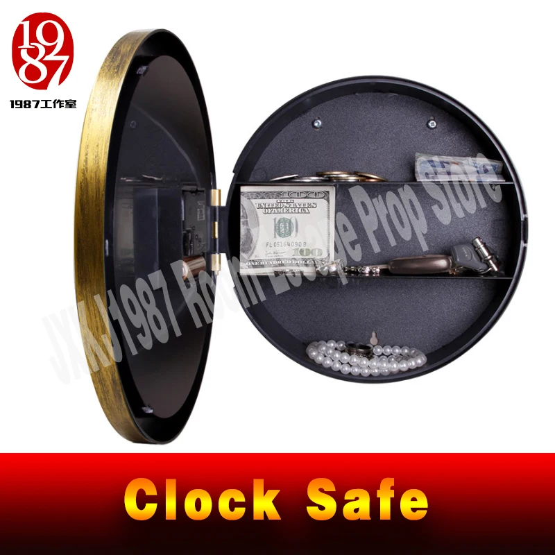 

Room escape props Safe Clock box Real life escape room game item secret box from JXKJ1987 hidden clues in clock adventurer game