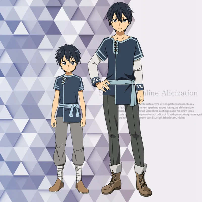 Sword Art Online Alicization Eugeo Synthesis Thirty-two Cosplay Kirito Costume Halloween Christmas Uniform Adult Men Outfit