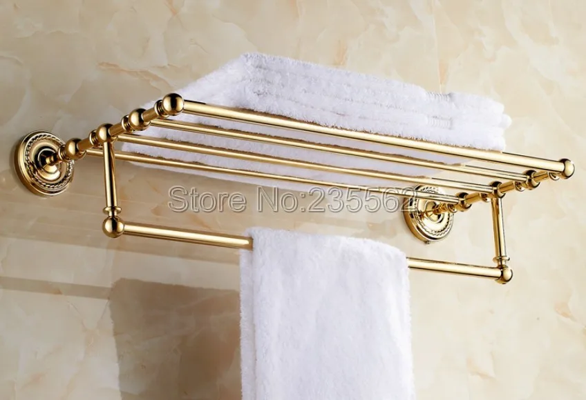 Bathroom Accessories / Gold Color Brass Wall Mounted Luxury Shower