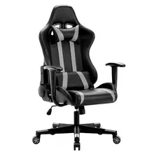 IntimaTe WM Racing Chair Computer Armchair PU Gaming Chair with Headrest & Lumbar Cushion 135 Degree Reclining Angle A35