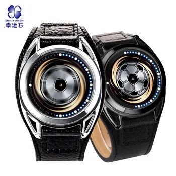 

Soccer Ball Creative Rotation LED Watch Waterproof Brazilian Football Kids Watches Anime Role Captain Tsubasa