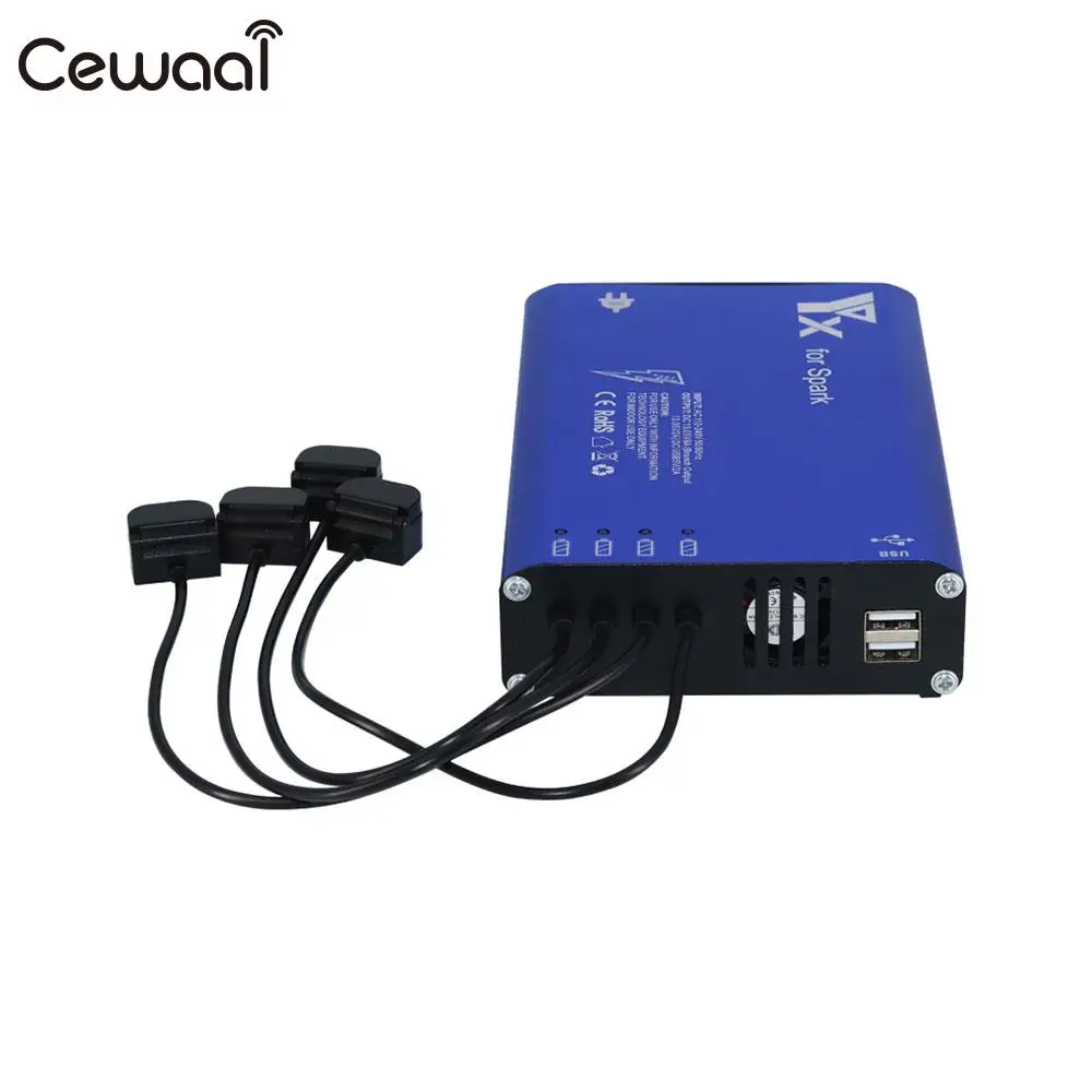 

Metal Battery Charger Charger Hub Quadcopter Multi Charging RC Charging for DJI Spark Premium Portable