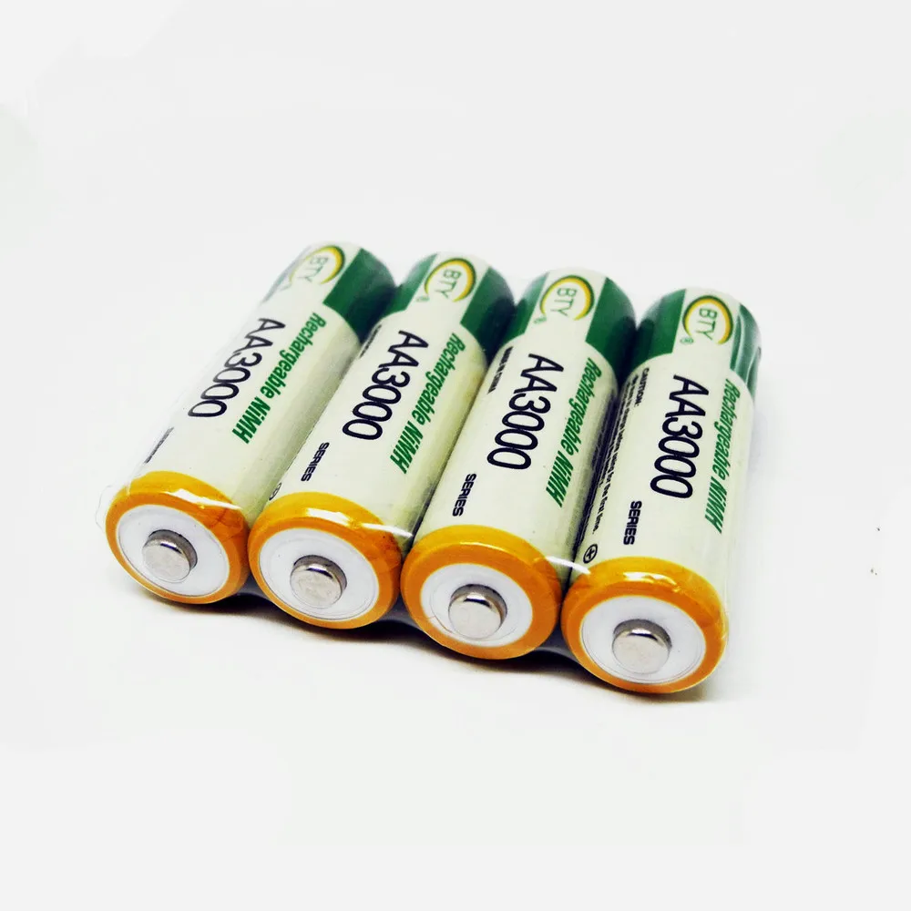 8 шт./лот 1,2 V AA перезаряжаемая батарея высокой мощности высокой плотности 3000mAh AA перезаряжаемая никель-металл-гидридная батарея