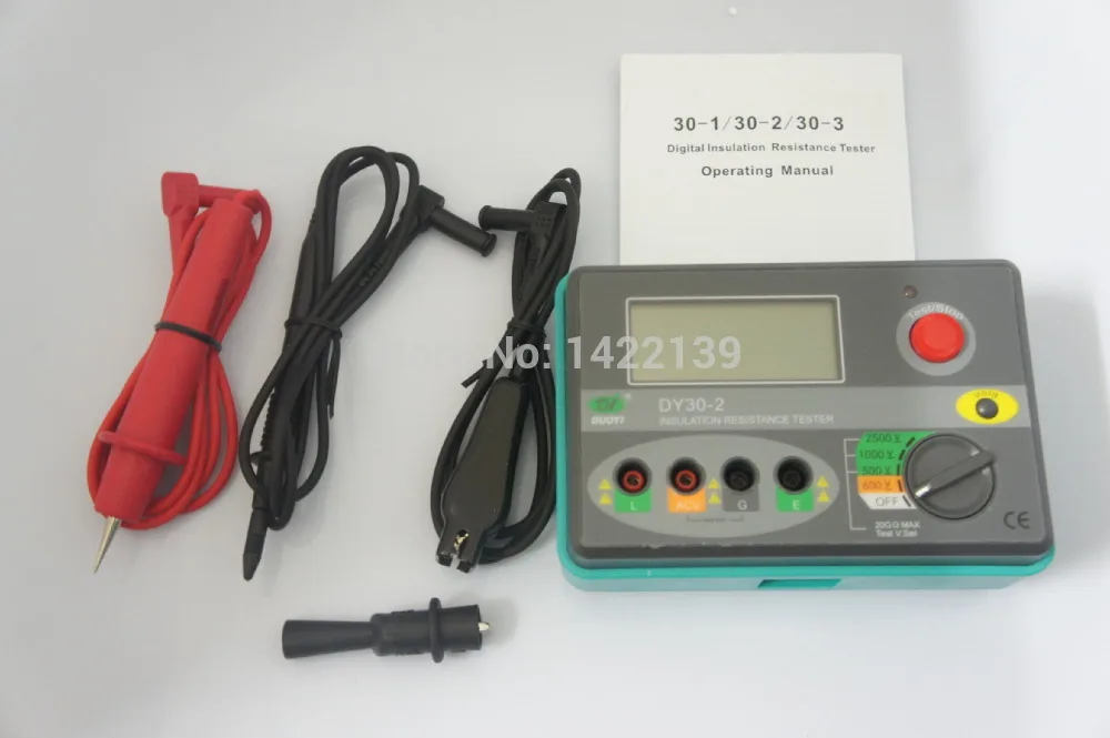 

Digital Insulation Resistance Tester Megger MegOhm Meter 2500V 0 ~ 20G Ohm DY30-2