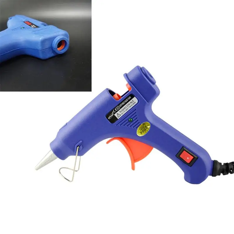 

1 PC Hot Melt Glue Gun Removable Anti-Hot Cover Gun For DIY Small Craft Projects Sealing Daily Repairs 20-Watt With UK Plug