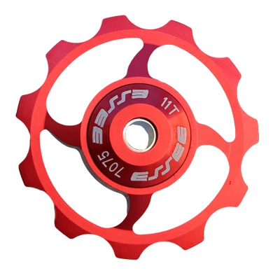 Велосипедный керамический подшипник шкив задний переключатель 11 Т направляющий ролик для дорожного велосипеда 4 мм 5 мм 6 мм для shimano sram Jockey Wheel запчасти для велосипеда - Цвет: Red