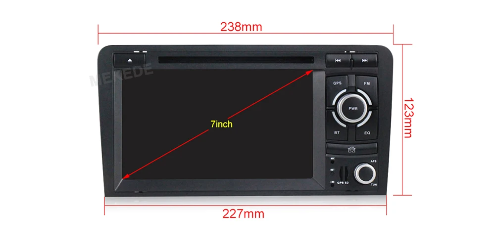 Best MEKEDE IPS screen DSP Android 9.0 car multimedia dvd GPS player For Audi A3 S3 2003-2012 with  car radio WIFI BT 2