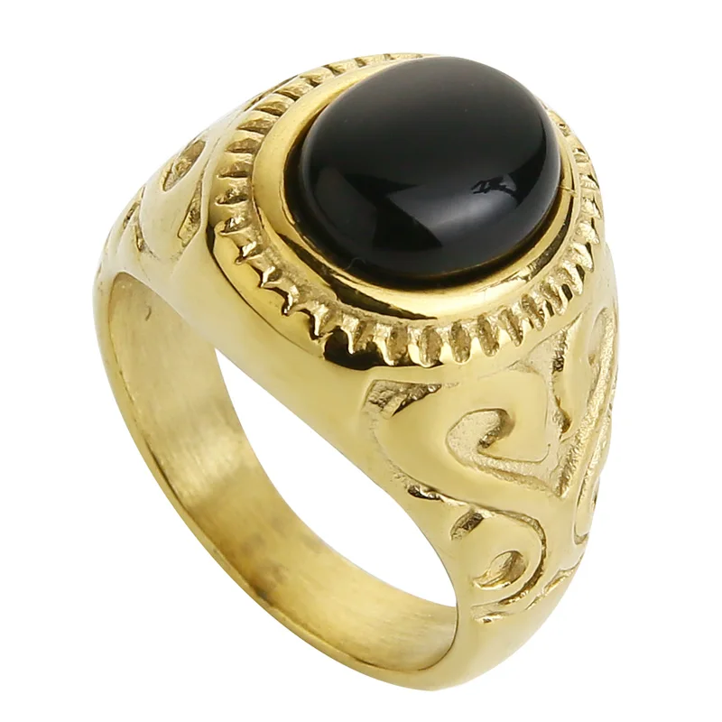 Ювелирные изделия Valily, мужское кольцо, золотое, тигровый глаз, кольца из нержавеющей стали, цветок, камень, обручальное кольцо, кольца для женщин, классические ювелирные изделия bague
