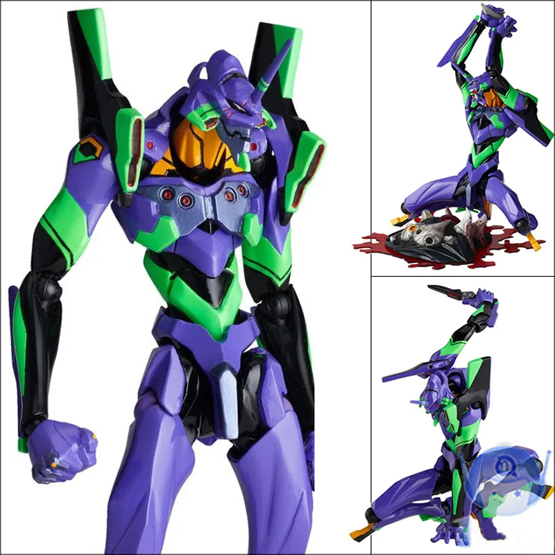 

Revoltech Evangelion Evolution EV-001 GUNDAM Test Type-01 with LED Light PVC Action Figure Collectible Model Kids Toys Doll 14CM