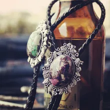 Новинка; ; Модный Для мужчин; однотонные мужские геометрический разноцветная с устойчивым каблуком Древний серебряный цвета розового золота ретро в западном стиле поло с галстуком японского искусства кожа