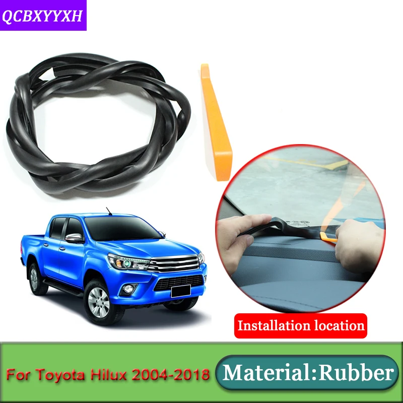 

Car-styling For Toyota Hilux sw4 VIGO 2004-2018 Anti-Noise Soundproof Dustproof Rubber Car Dashboard Windshield Sealing Strips