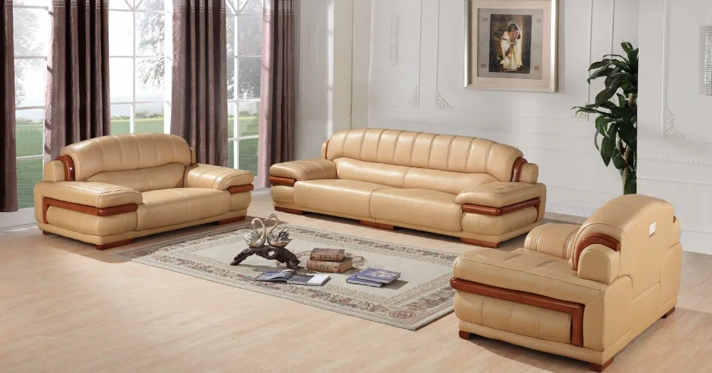 

European leather sofa set living room sofa made in China sectional sofa 1+2+4