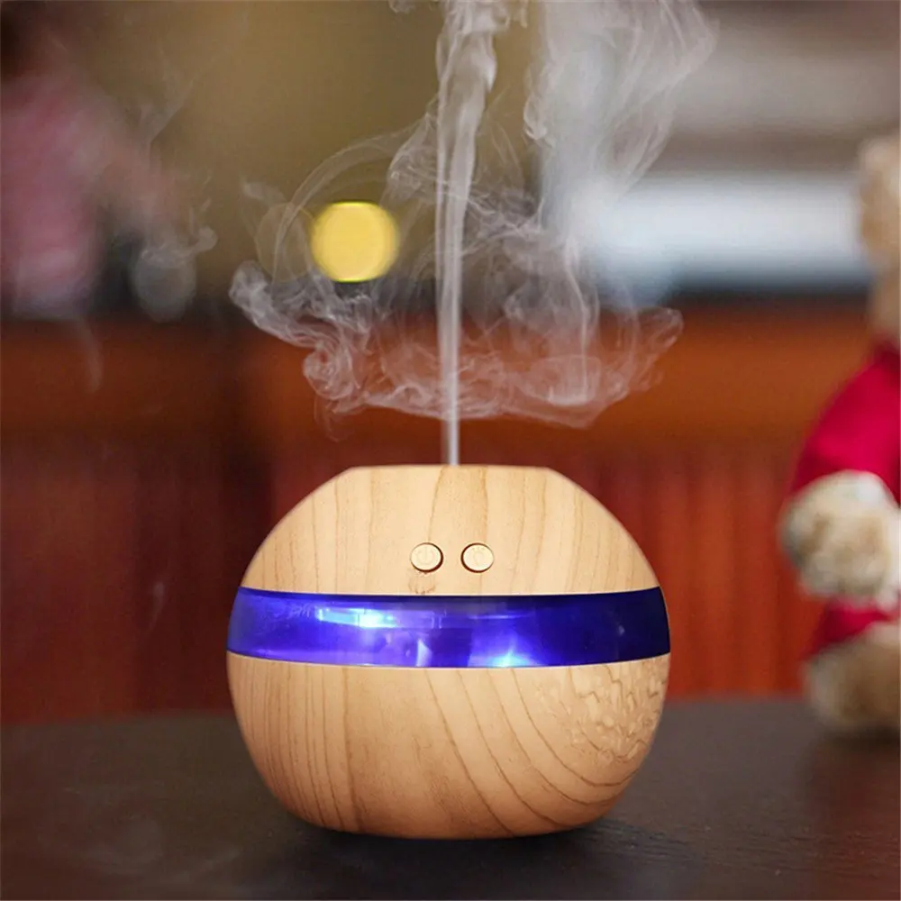 

300ML Aroma Essential Oil Diffuser Air Purifier Humidifier Aromatherapy Ultrasonic Humidifier Wood Grain