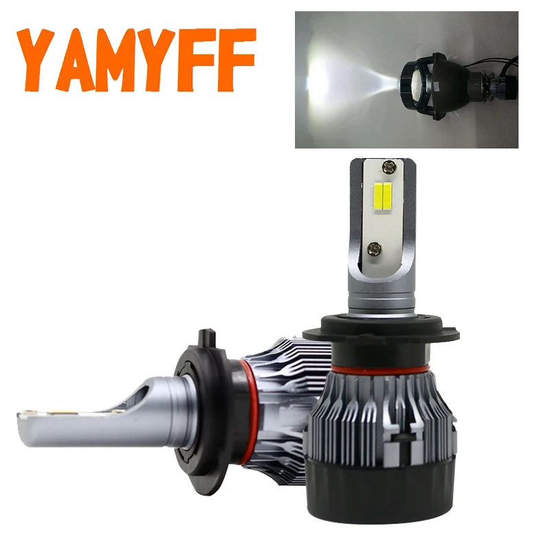 Goedkoop YAMYFF Auto Koplamp H7 LED Lamp H11 H8 H9 Lamp voor projector lens Sharp Cut Lijn 55 w 10000LM 6000 k 12 v Auto Lamp Auto Mistlamp