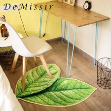 DeMissir креативная жизнь зеленый Ulmus лист печати ковер для гостиной, гостиной, украшения дома, детский игровой коврик, напольные коврики 3 размера