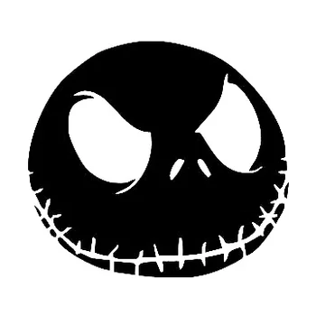 

12x12cm Jack Skellington Face Inspirde Window Vinyl Car Sticker Creative Witch Car Body Window Decorative Decal TA007